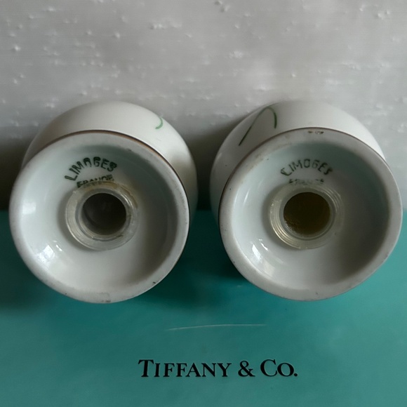 Vintage Tiffany Limoges American Garden Salt and Pepper Set in Box France - Picture 7 of 14